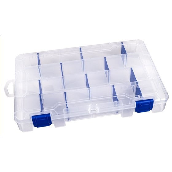 Outdoor Storage Box with Anti-Corrosion Technology, 24 Compartments, Portable Tackle Organizer