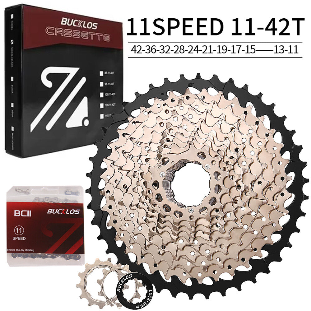 Bike Cassette and Chain Set for Shimano SRAM 8-12 Speed, 11-52T