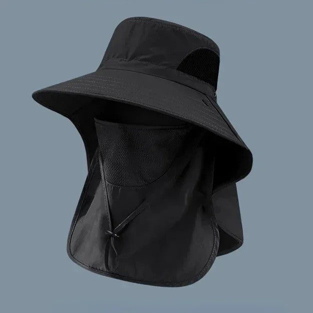 UV Protection Wide Brim Sun Hat with Neck Flap for Outdoor Men and Women