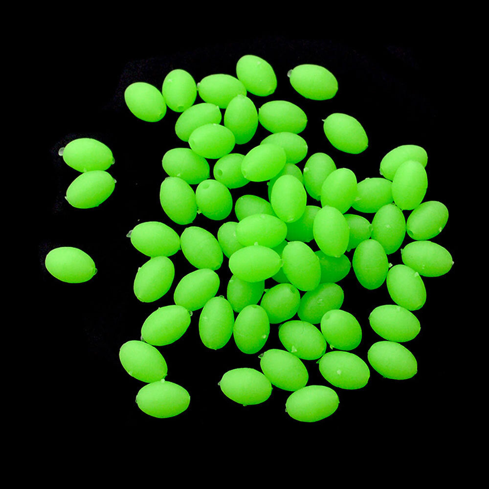 375Pcs Luminous Fishing Beads Oval Glow Sink Beads for Treble Hooks