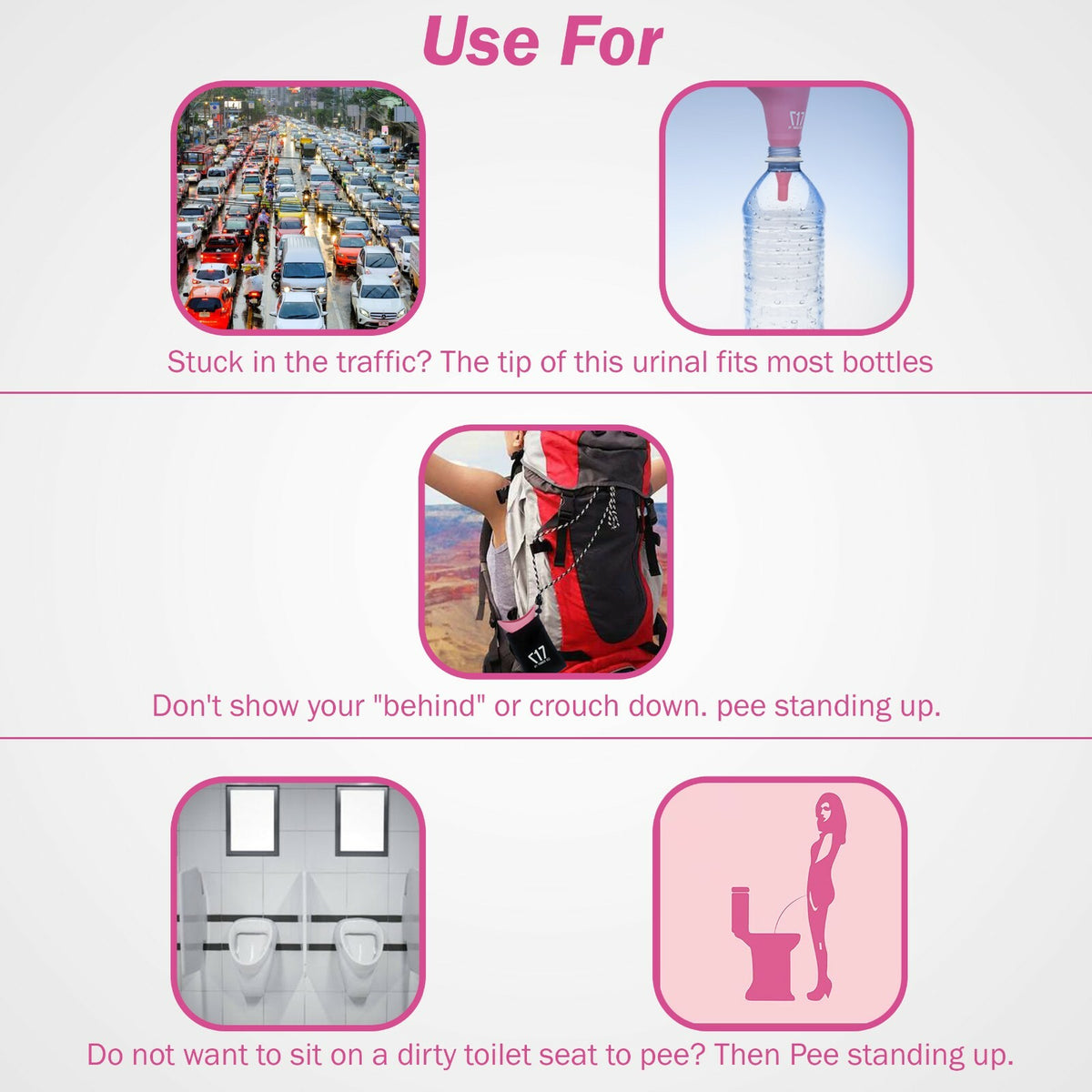 Female Urination Device for Outdoor Travel Camping & Hiking