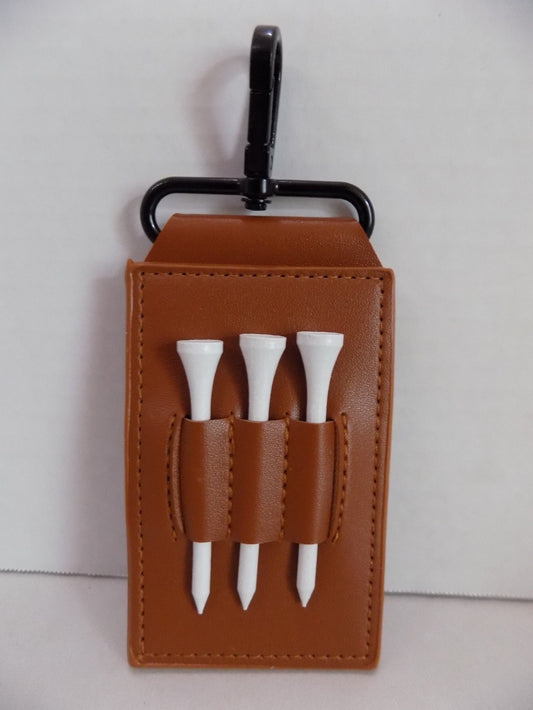 Golf Tee Holder with Clip - 2.5 x 4.5 Inches, New Old Stock