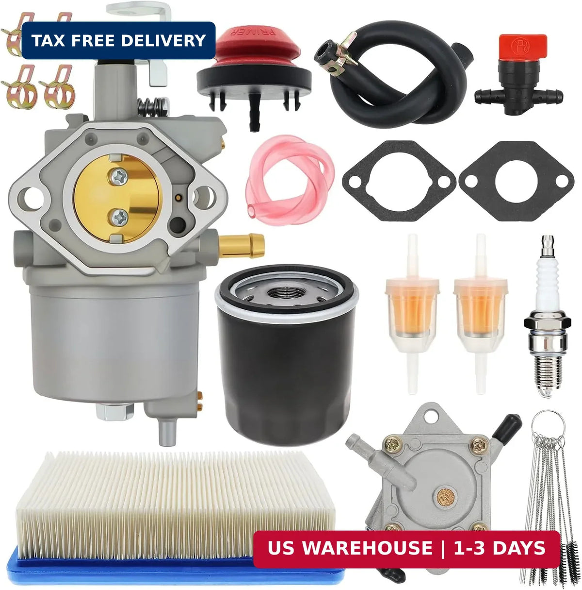 Kawasaki Club Car DS FE350 Carburetor with Fuel Pump & Oil Filters 1992-1997