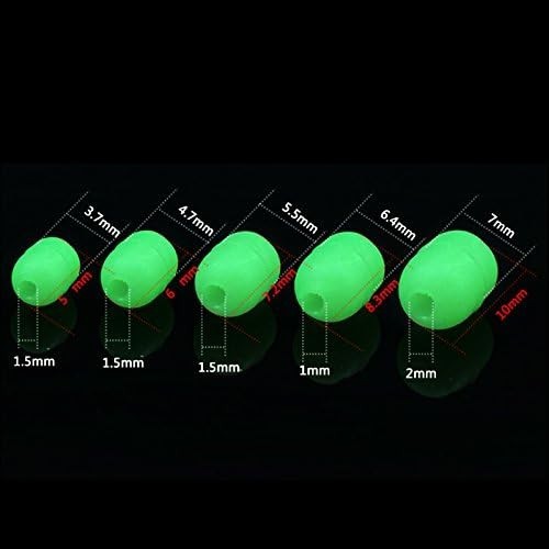 Luminous Green Fishing Beads Set for Deep Water Tackle - 100 Soft Round Baits