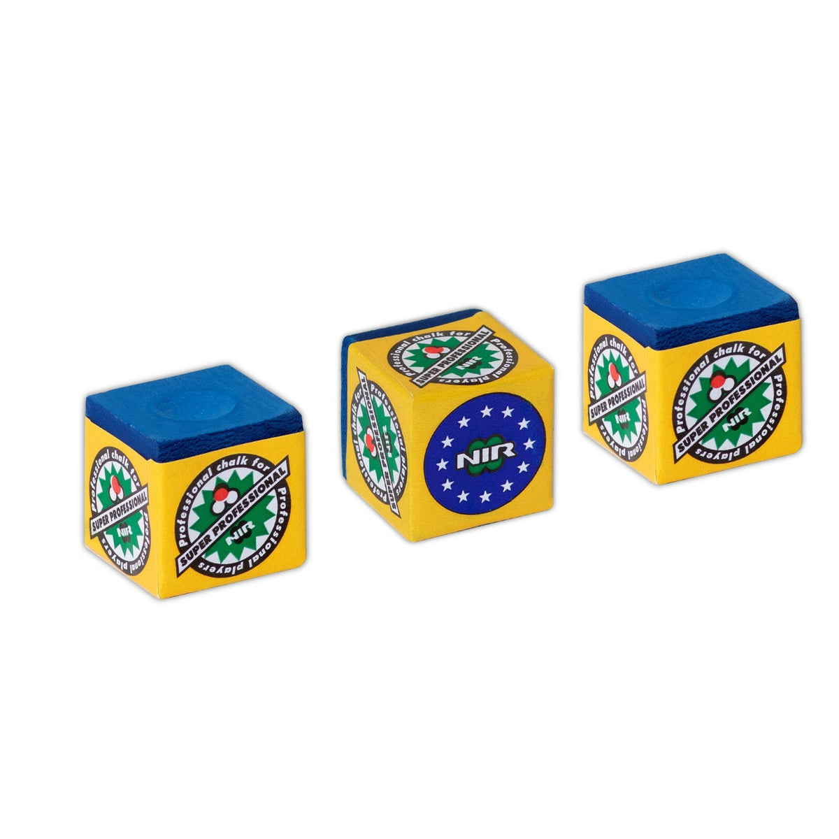 Longoni NIR Professional Pool Cue Chalk - Blue, 3 pcs