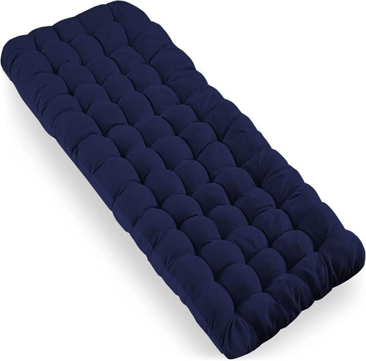 Thick Camping Mattress Pad Cushion for Outdoor Sleeping - Blue
