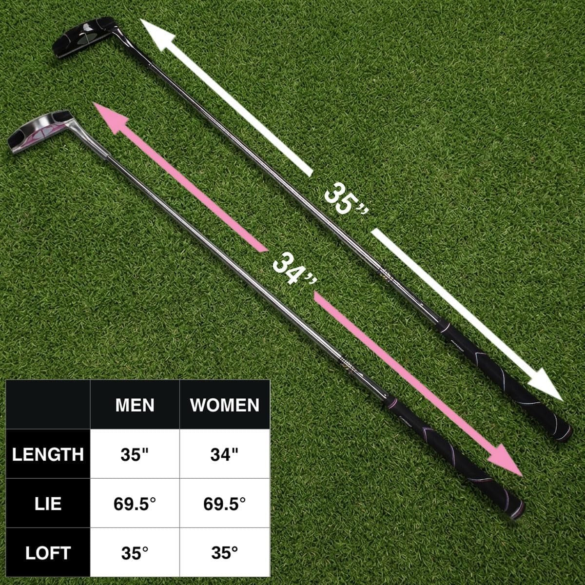Golf Chipper 35° Loft Back-Weighted Short Game Club for Better Accuracy