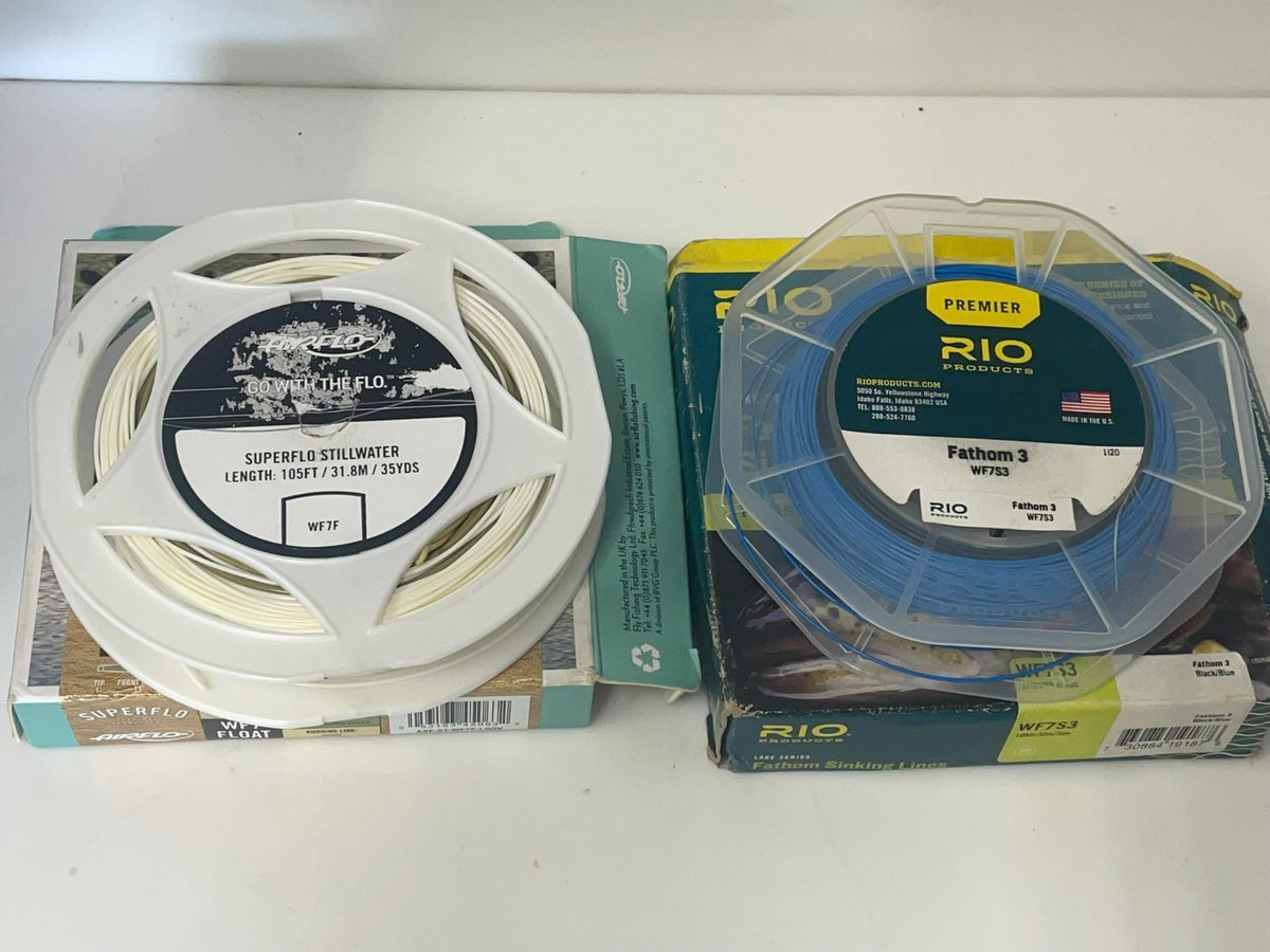 Fly Fishing Line Set 2 Pack Superflo Stillwater Taper and Rio Fathom Sink