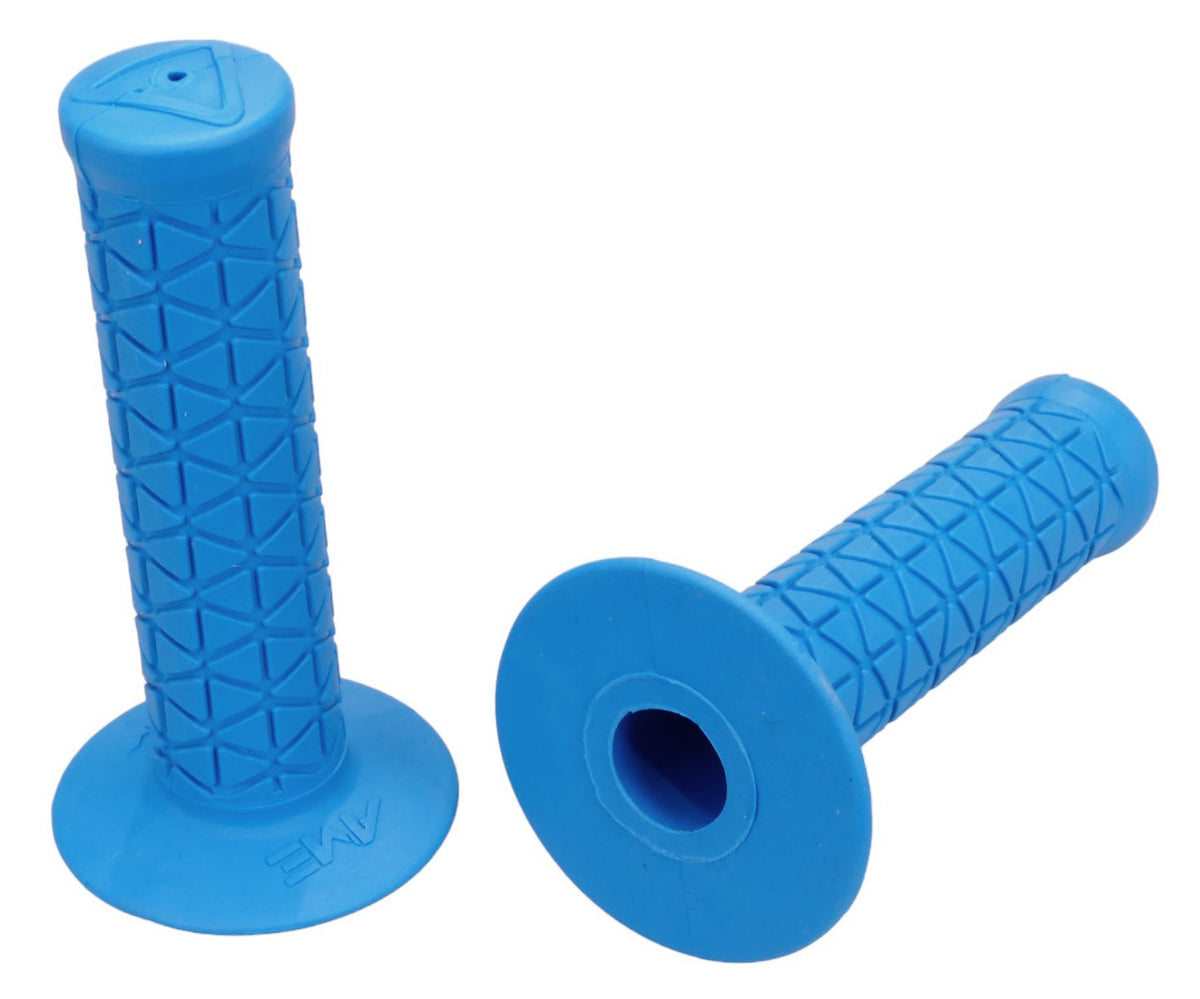 BMX Bicycle Handlebar Grips - Classic TRI Style Maui Blue 122mm