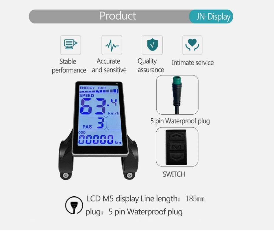 Electric Bicycle LCD Display Replacement for XP 2.0/3.0 Mountain Bike or Electric Scooter