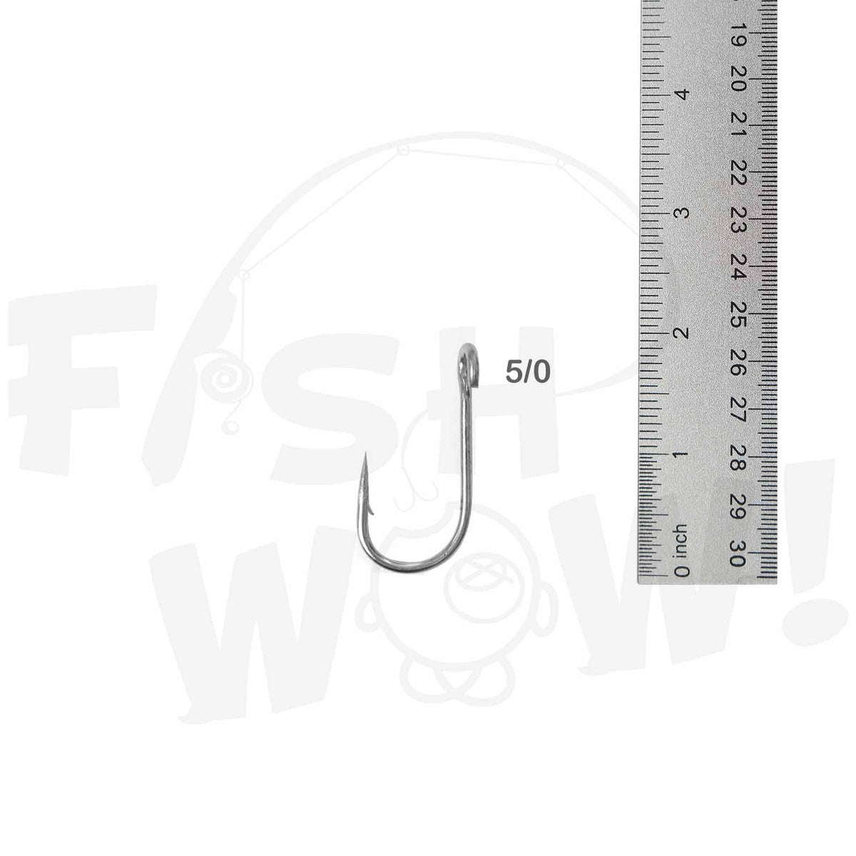 50pcs Fishing Siwash Nickel Hooks with Open Eye - Heavy Duty Tackle