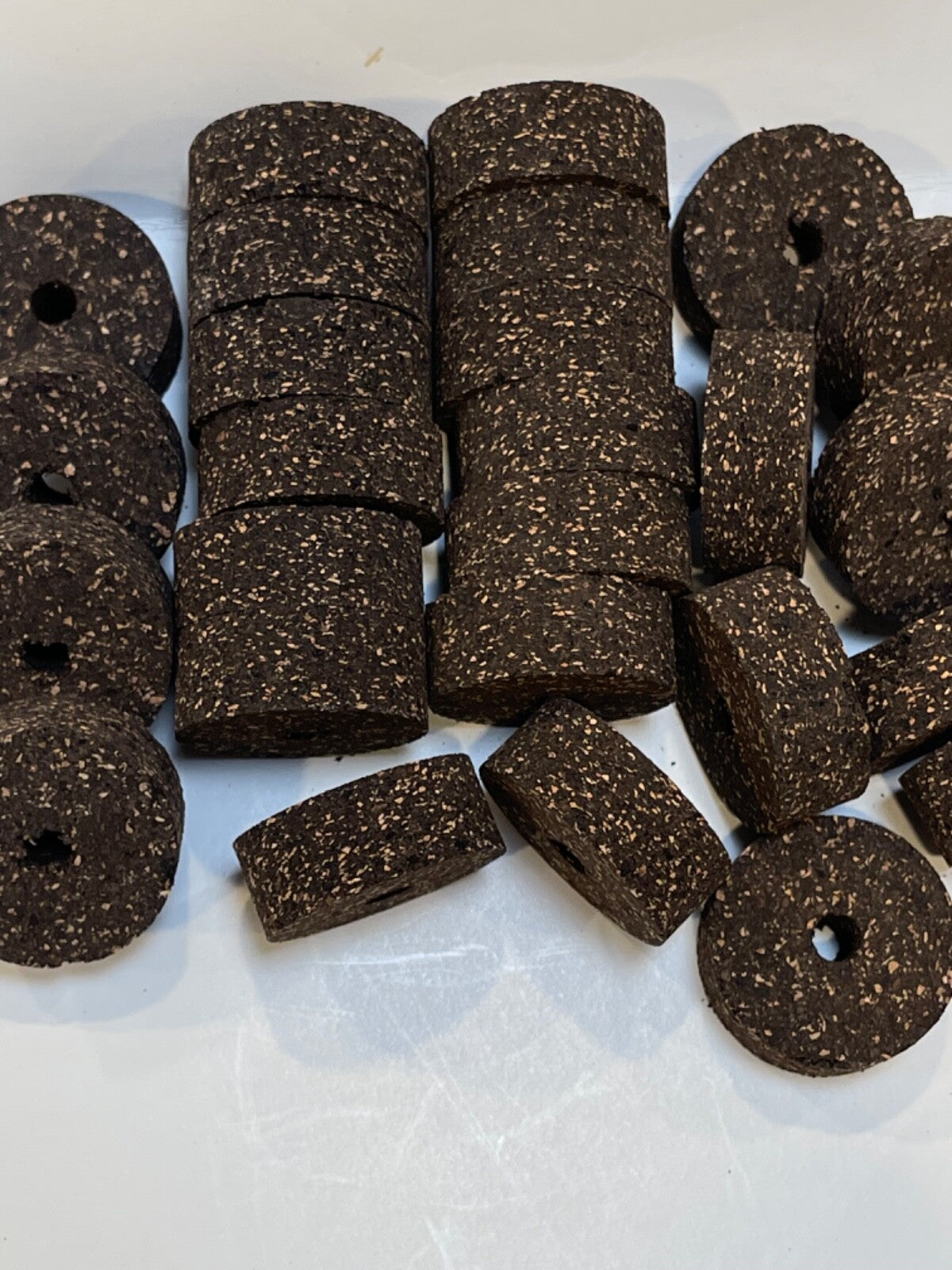 Natural Cork Rings 1 1/4 Inch - Micro Flake Burnt and Burl Handles