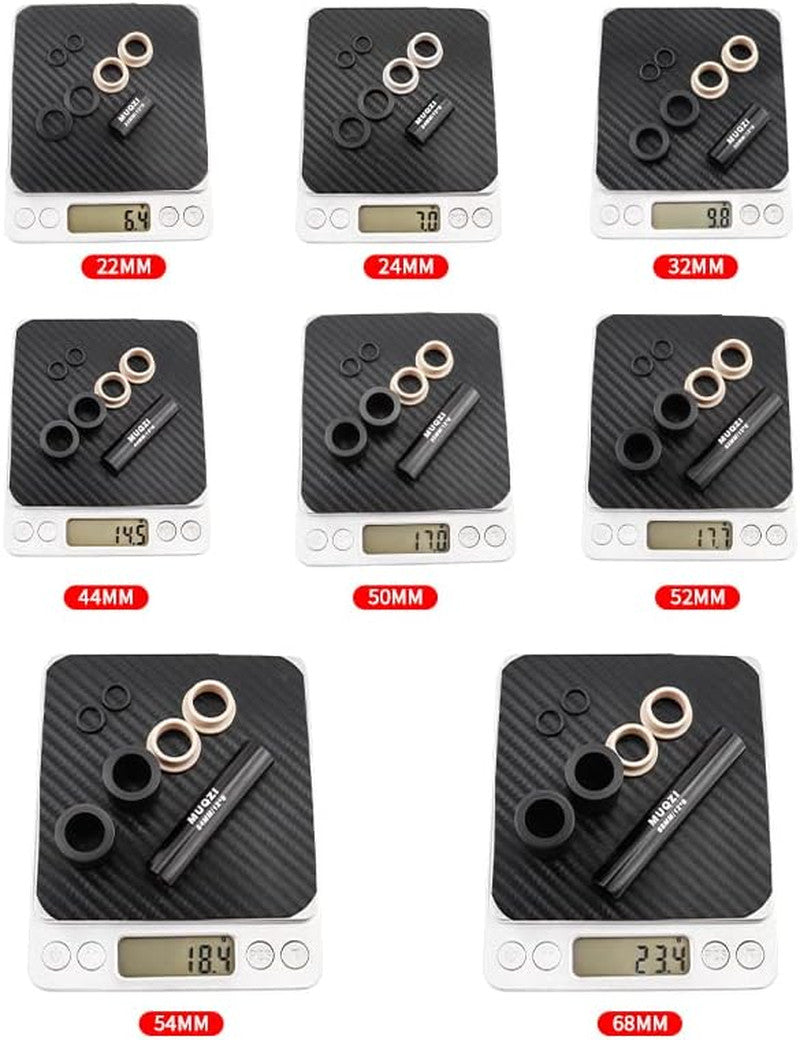 MTB Rear Shock Mounting Hardware Kit with Bushings - M8x22/24/32/44/50/68mm