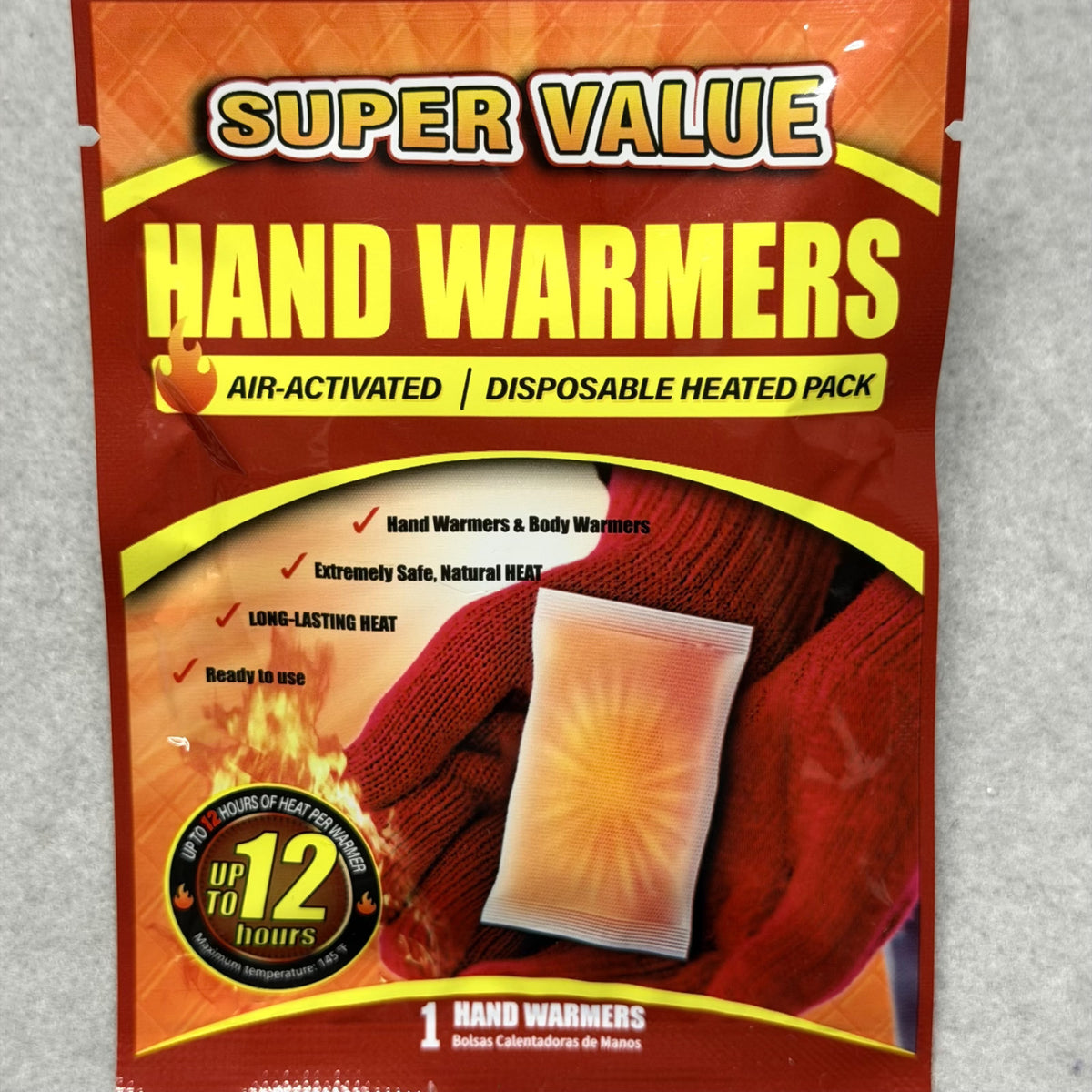 Reusable Hand & Body Warmers for Outdoor Activities - 12 Hours Heat, Pairs
