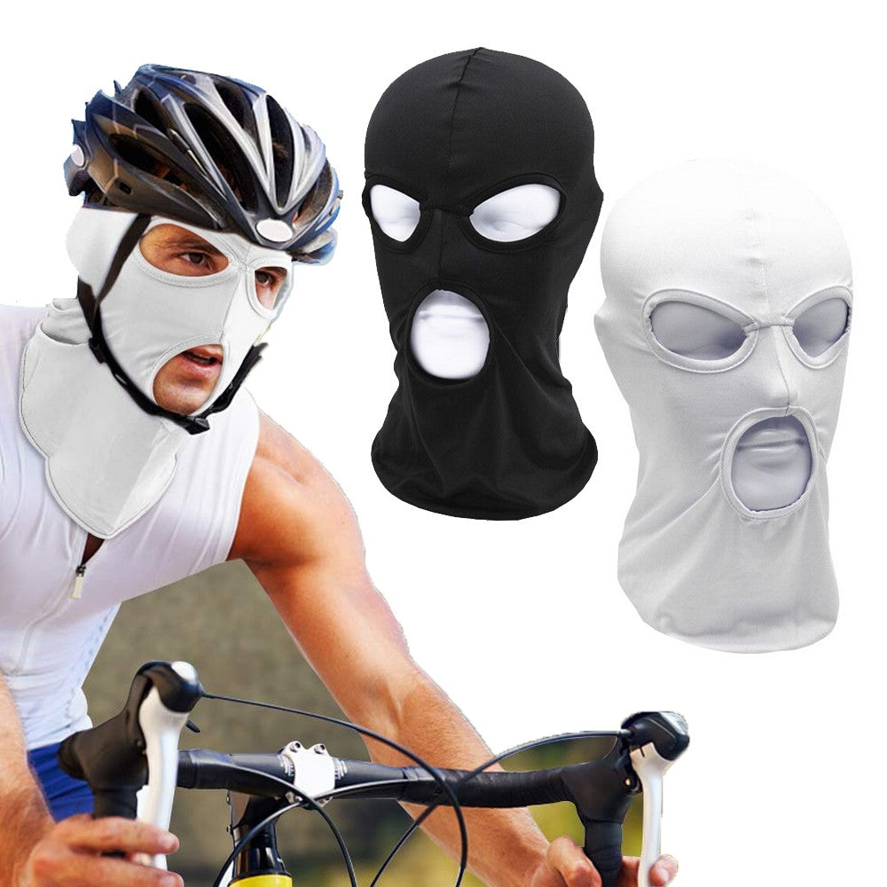 Unisex 3 Hole Balaclava Face Mask UV Protection Ski Sun Hood Tactical Gear