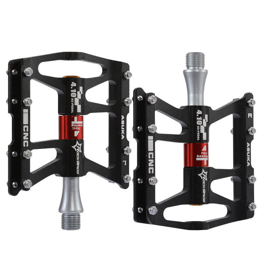 Bike Pedals Flat Aluminum Alloy 4 Bearings 9/16" Platform Cycling Accessories