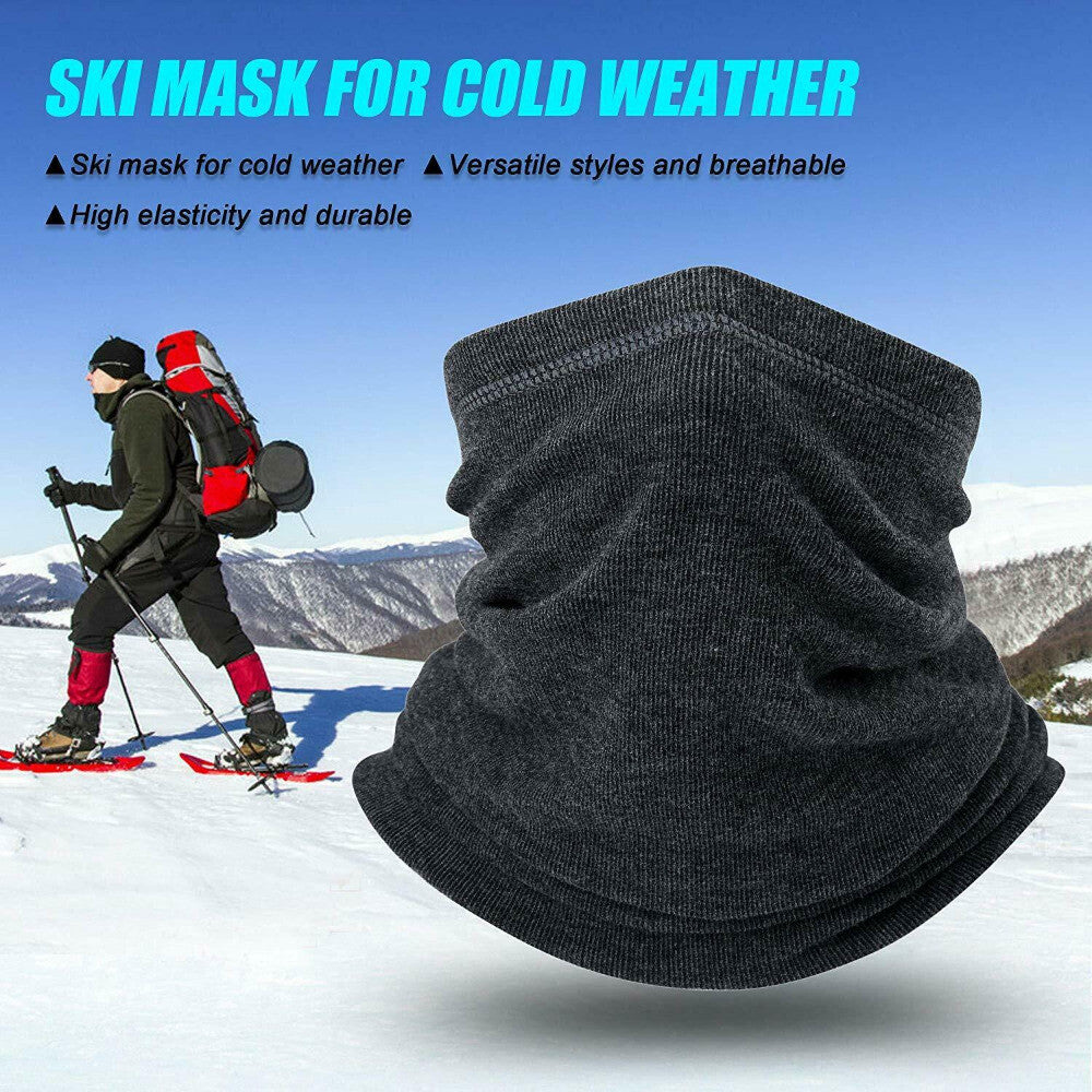 Winter Windproof Fleece Neck Gaiter Face Mask Scarf for Cold Weather