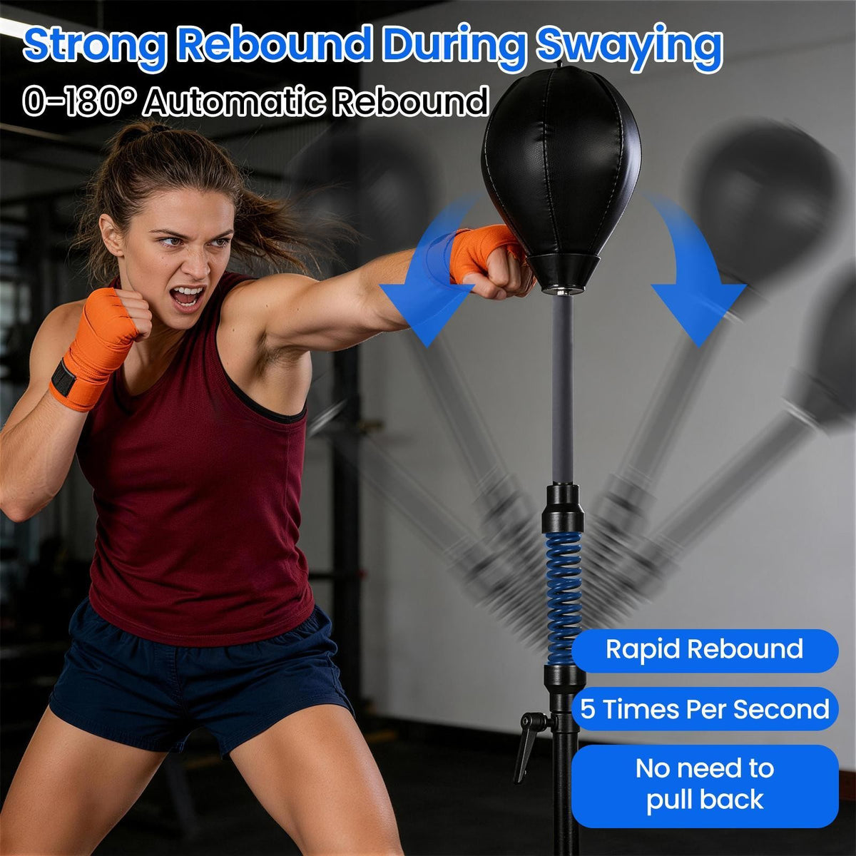 Height Adjustable Freestanding Punching Bag Kit for Boxing Training