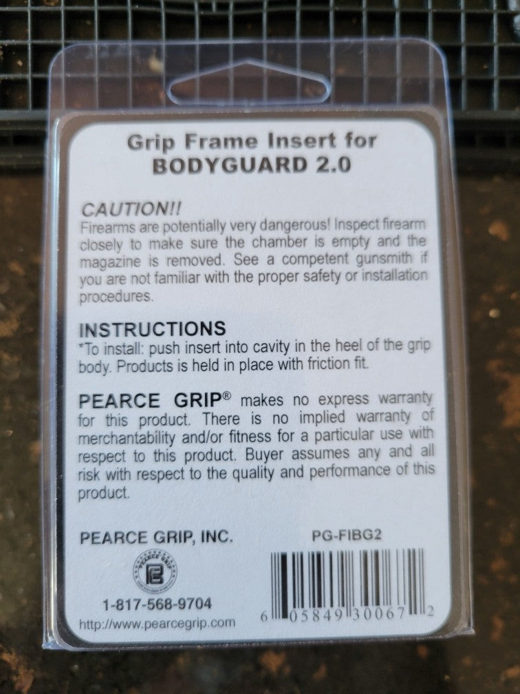 Pearce Grip Frame Insert for S&W Bodyguard 2.0 380 ACP - Dust & Debris Protector