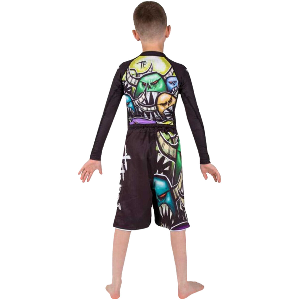 Kids MMA Fight Shorts with Graphic Design - Durable Polyester/Spandex