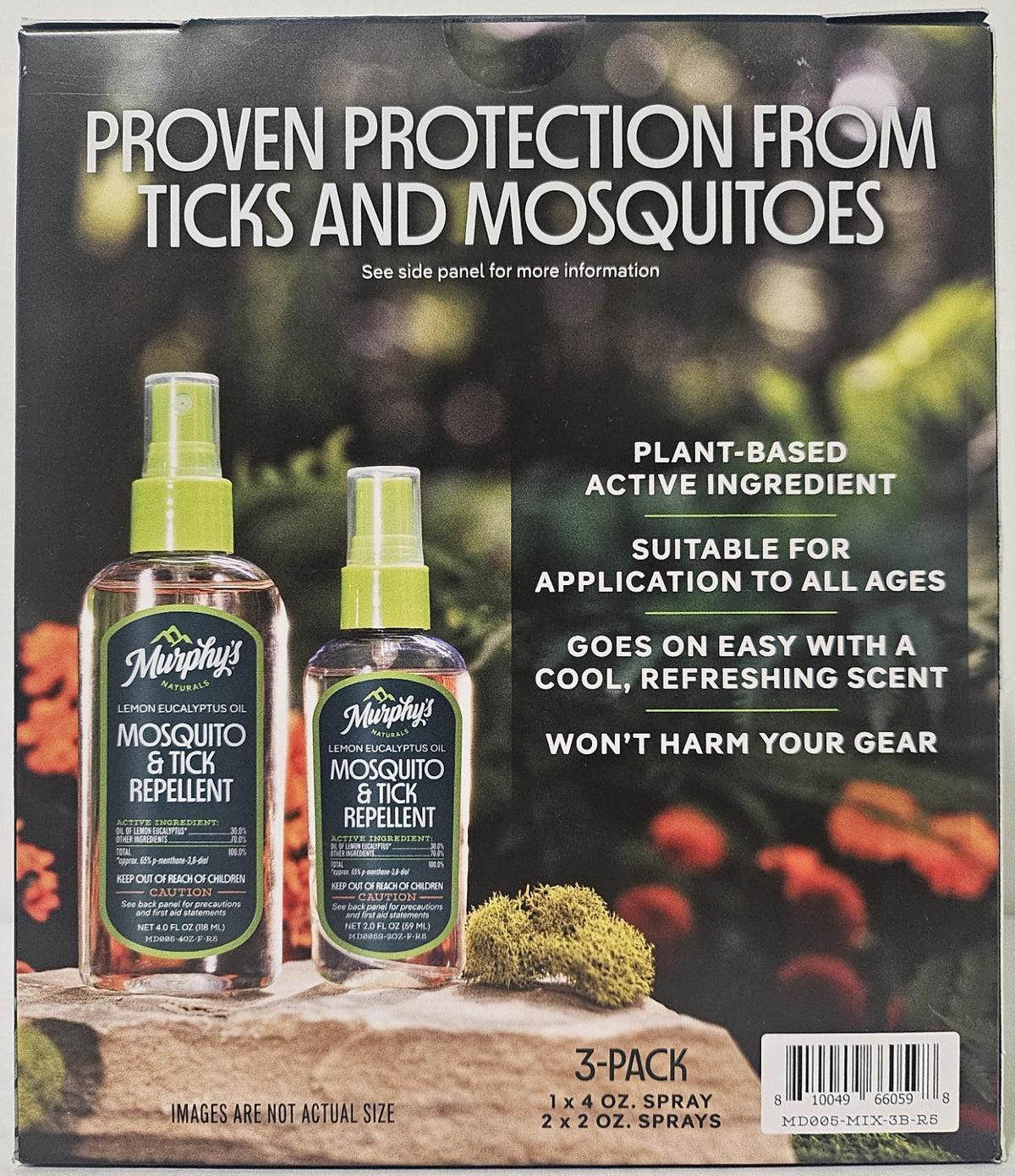 Mosquito and Tick Repellent Spray with Lemon Eucalyptus Oil - 3 Pack
