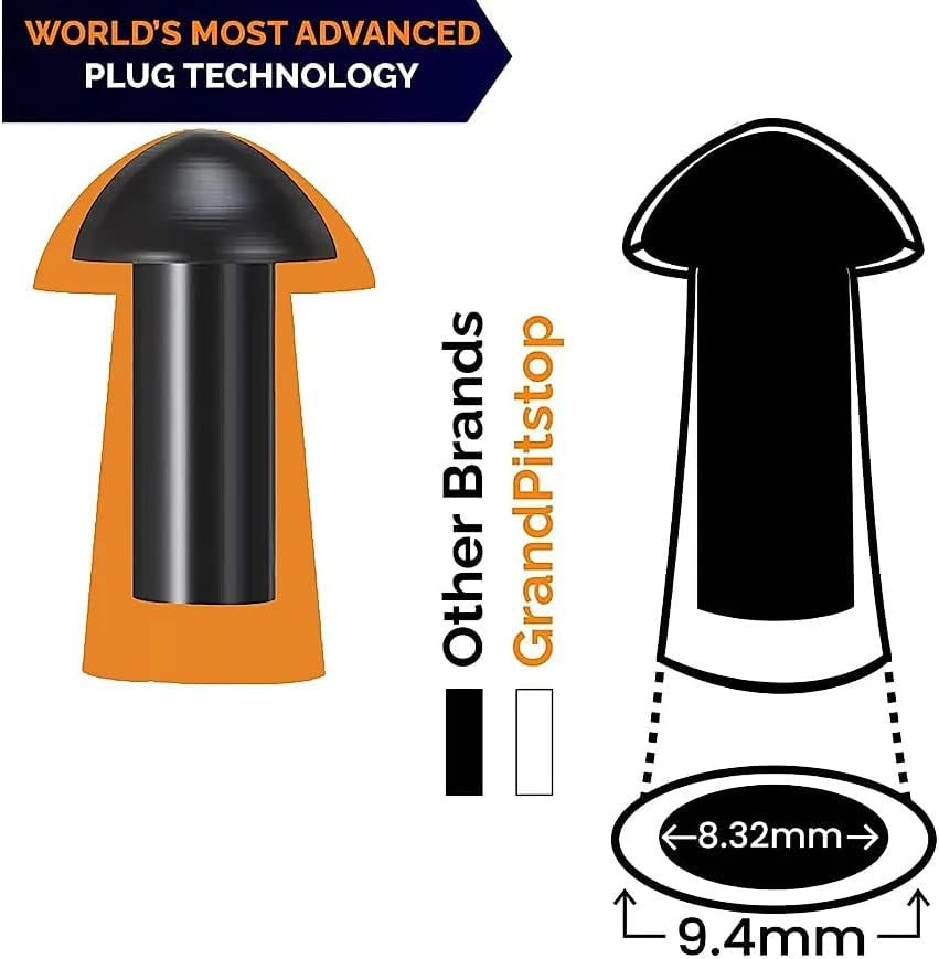 Tubeless Tire Puncture Repair Kit with Mushroom Plugs for Cars & Motorcycles