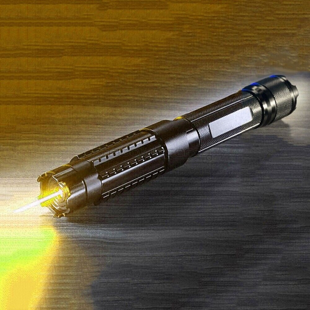 Yellow Laser Pointer 593nm Fixed Focus with Battery & US Charger