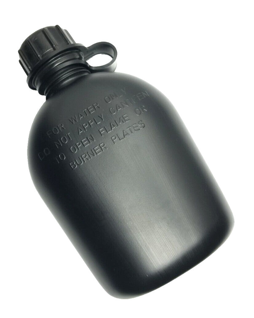 US Military Style Tactical 1 Quart Hard Plastic Water Canteen - Unissued, BPA Free