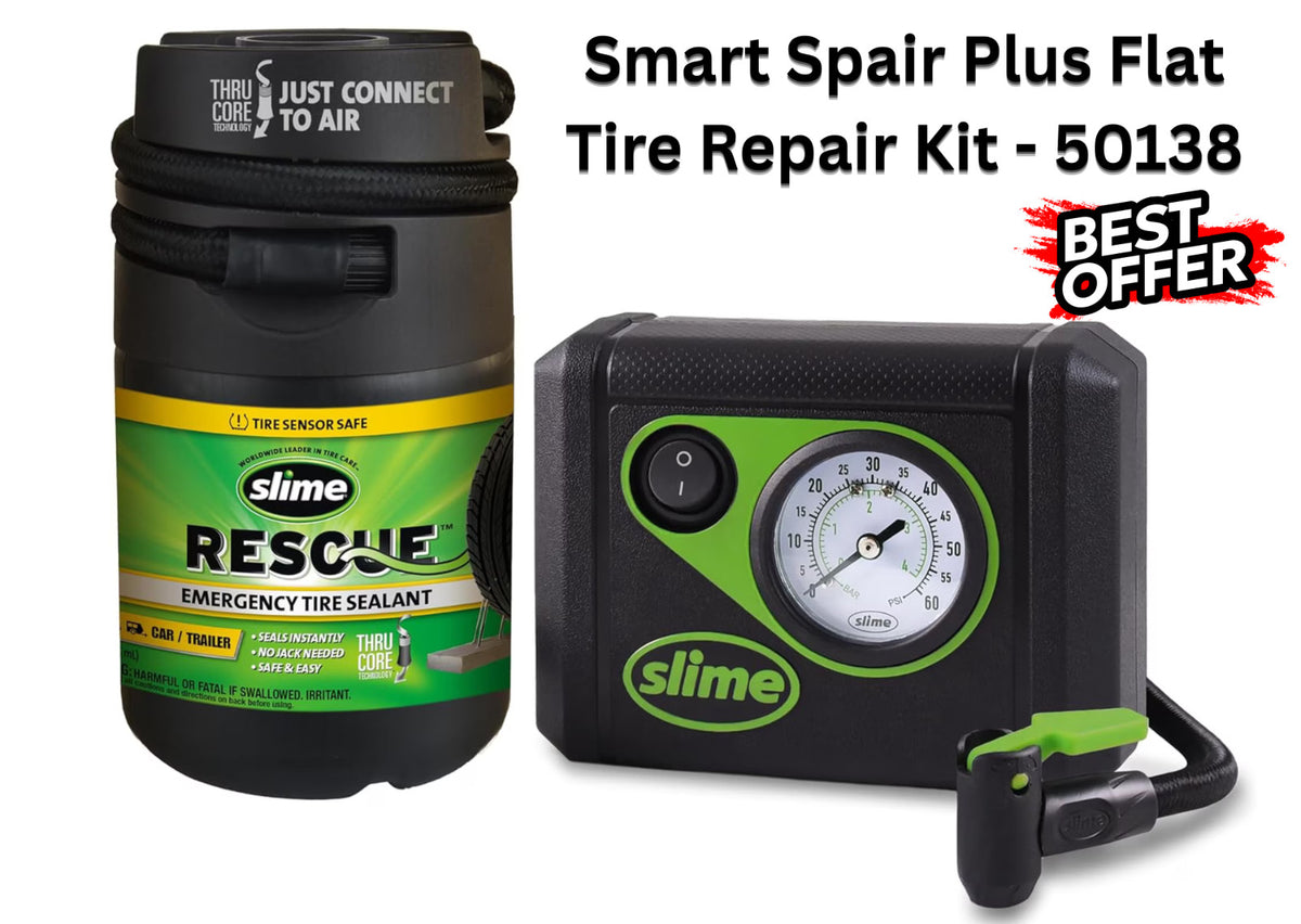 Bicycle Flat Tire Repair Kit - Slime Smart Spair Plus with Tools