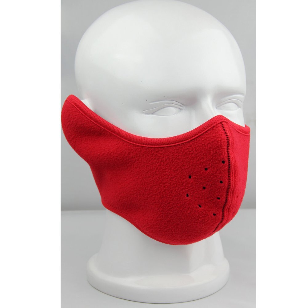 Winter Fleece Half Face Mask Windproof Ski Motorcycle Balaclava Ear Warmer