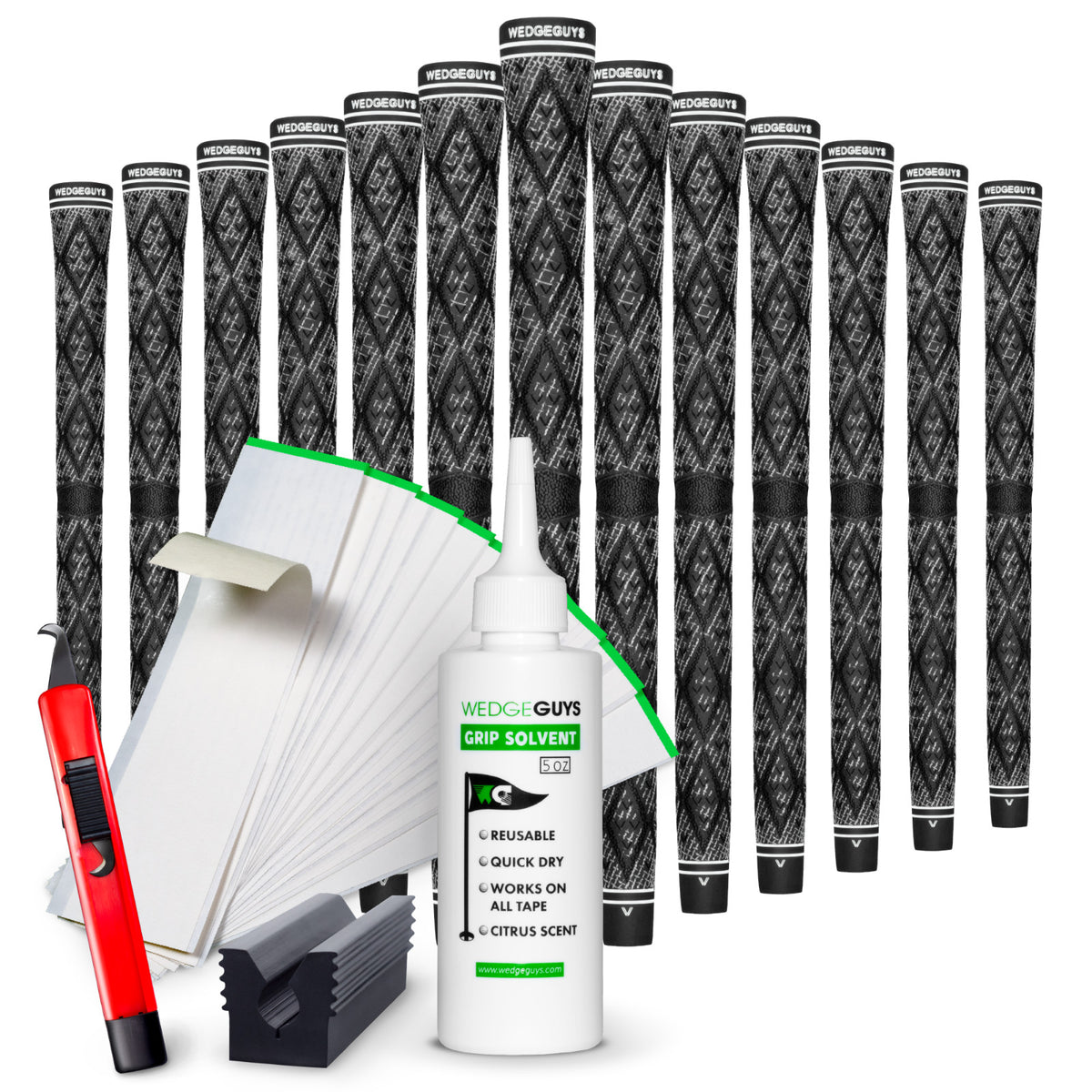 13-Piece Golf Wedge Grip Kit with Diamond Cord Technology - Standard & Midsize