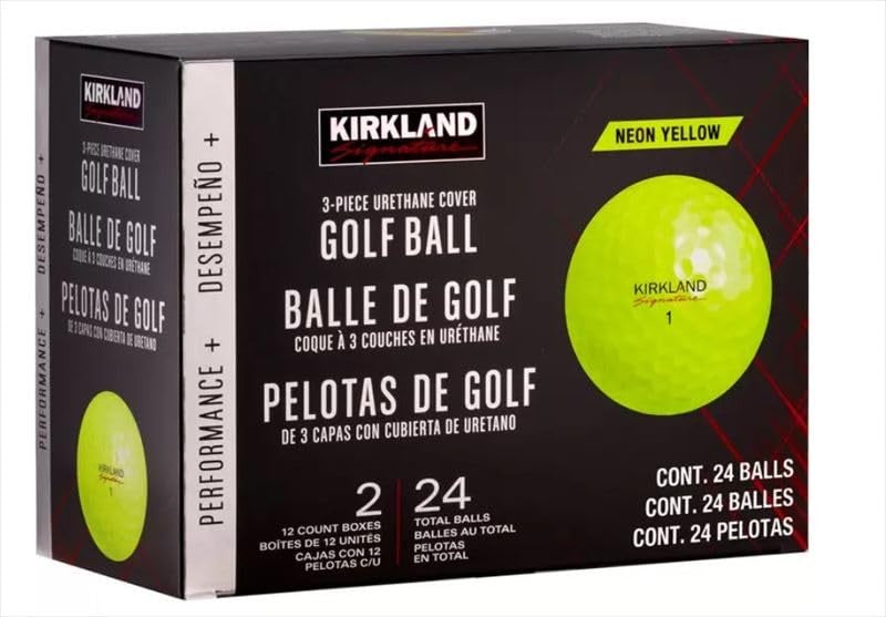 Golf Balls 24 Pack - 3-Piece Urethane Cover Performance Plus Yellow