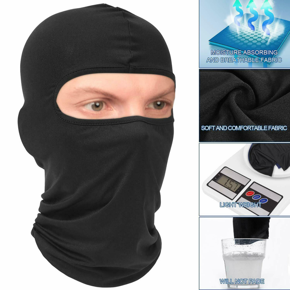 Breathable Full Face Mask for Sun UV Protection Sports & Outdoor Activities