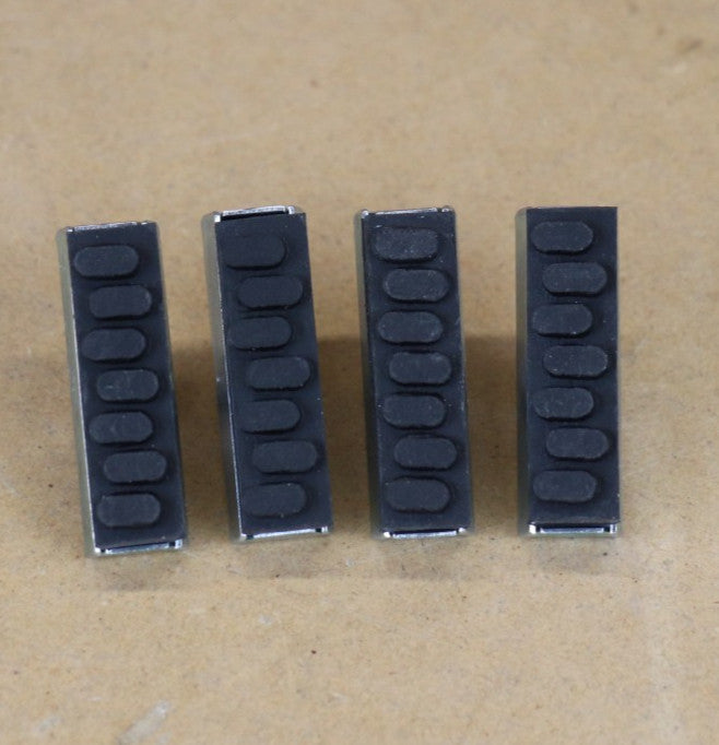 Vintage Style Bicycle Brake Pads Set for Classic Road Bikes - Black & Red