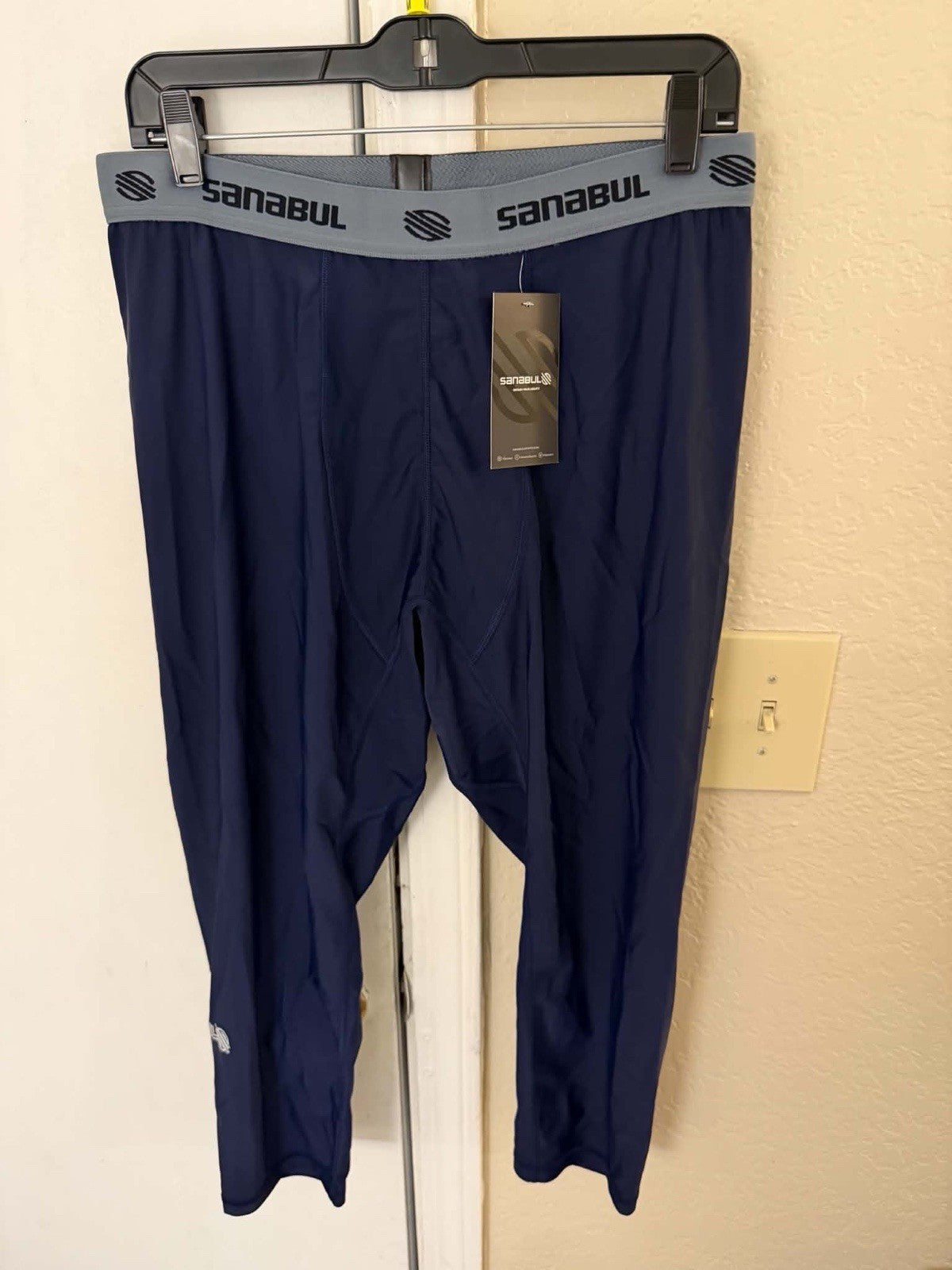 Men's Base Layer Compression Pants - Size 2XL Navy Blue