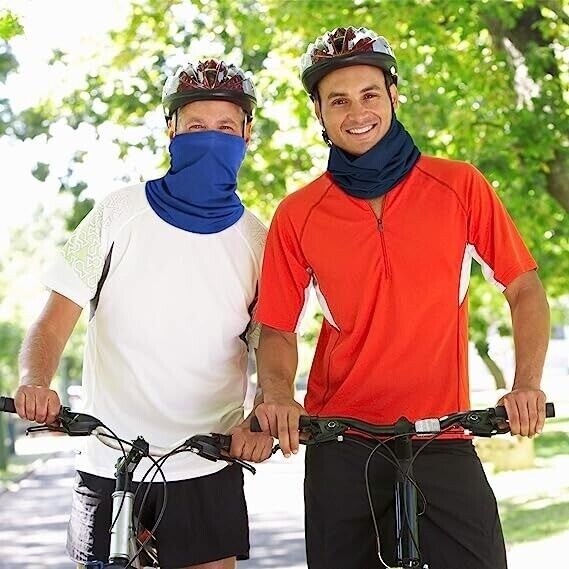 UV Sun Mask Bandana 6-Pack - Face Cover Neck Gaiter for Outdoor Sports