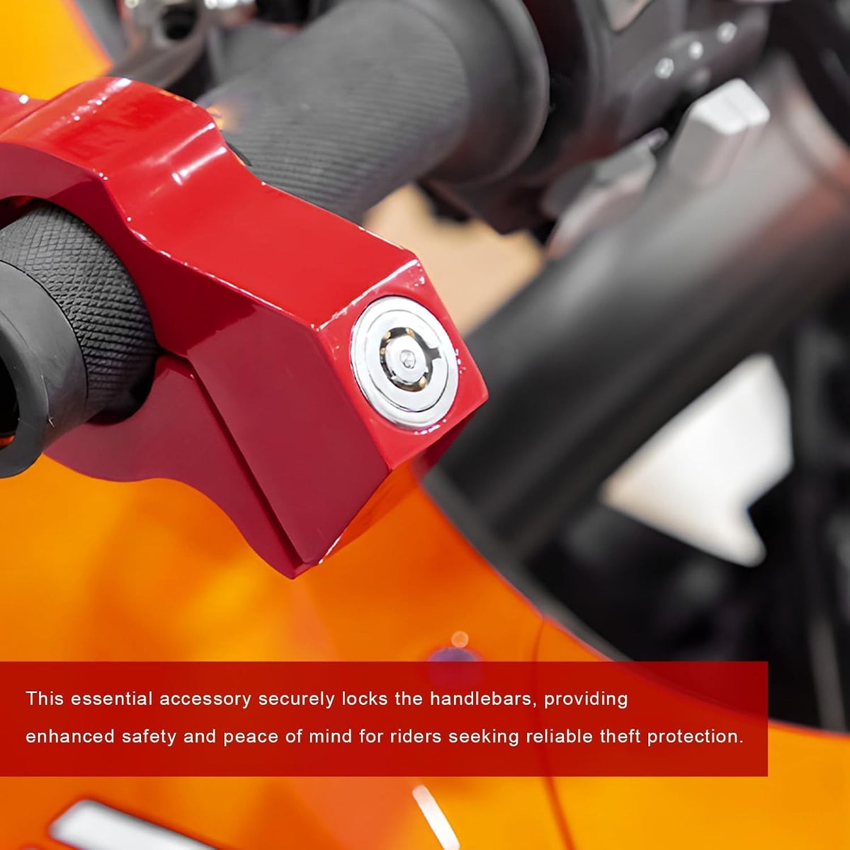 Motorcycle Handlebar & Brake Lock Anti-Theft Security Lock with Keys