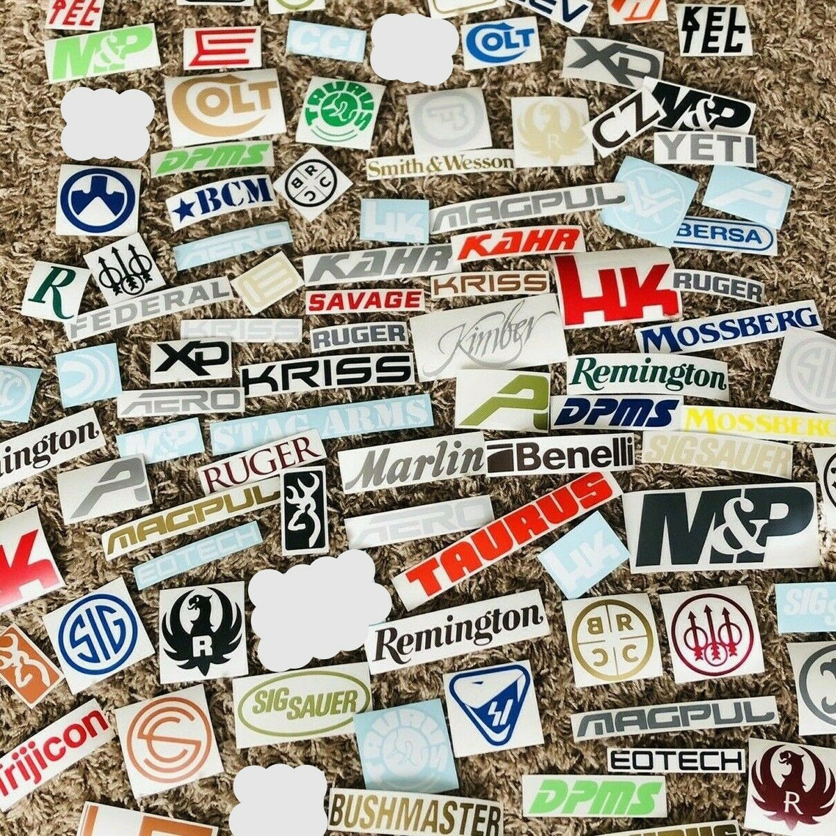 30-Pack Gun, Hunting, Rifle & Pistol Decal Stickers for Safes & Vehicles