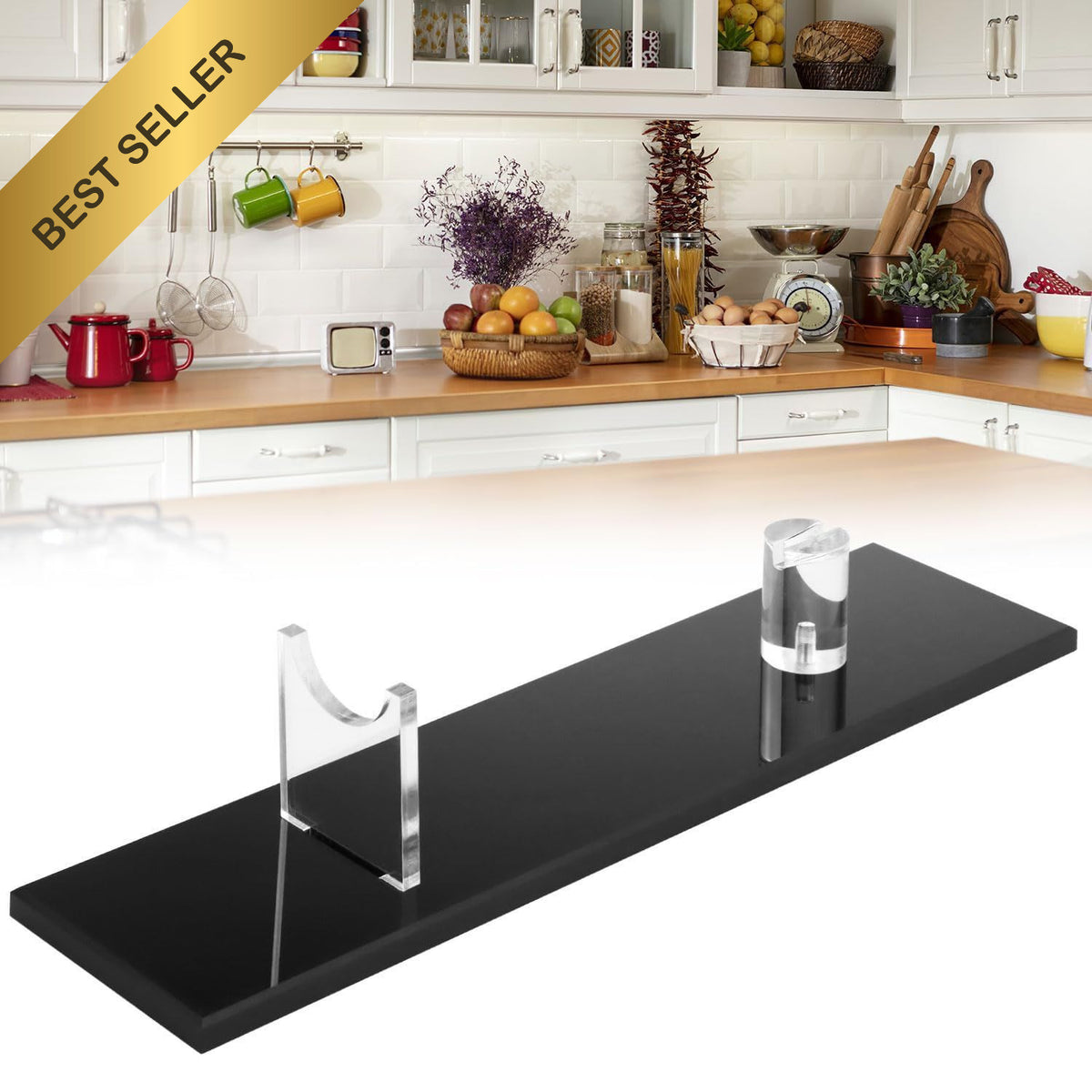Acrylic Knife Display Stand Set 2 pcs Clear Holder for Swords, Medals, and Collectibles
