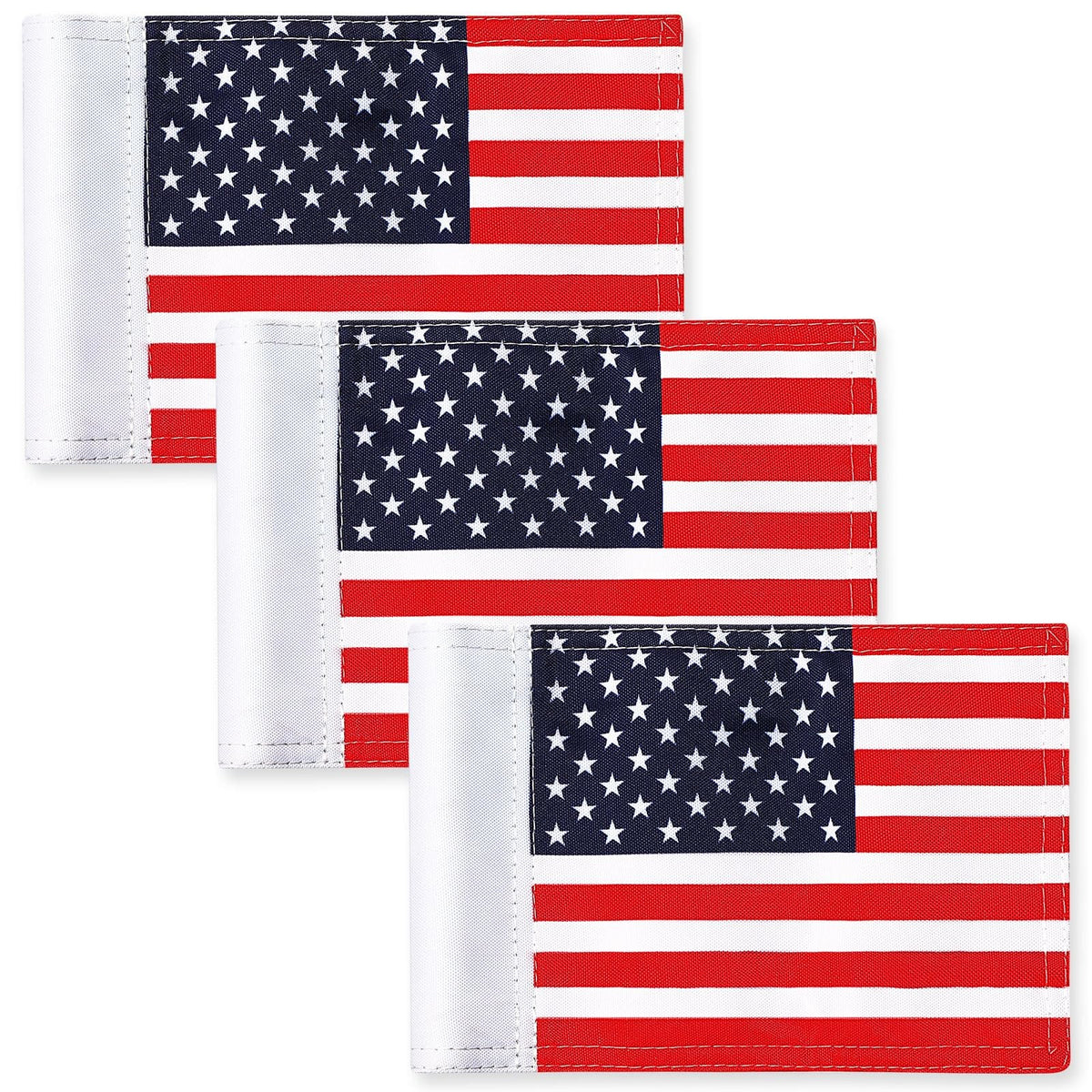 Mini Golf Flags Set - 3 Durable Nylon Practice Flags for Putting Green