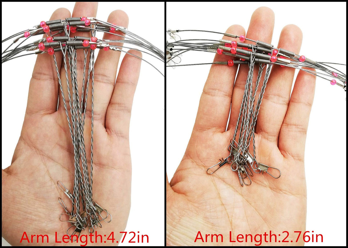 Saltwater Fishing Wire Leaders for Bottom Rigs 10pcs - Heavy Duty Trolling & Pier Tackle