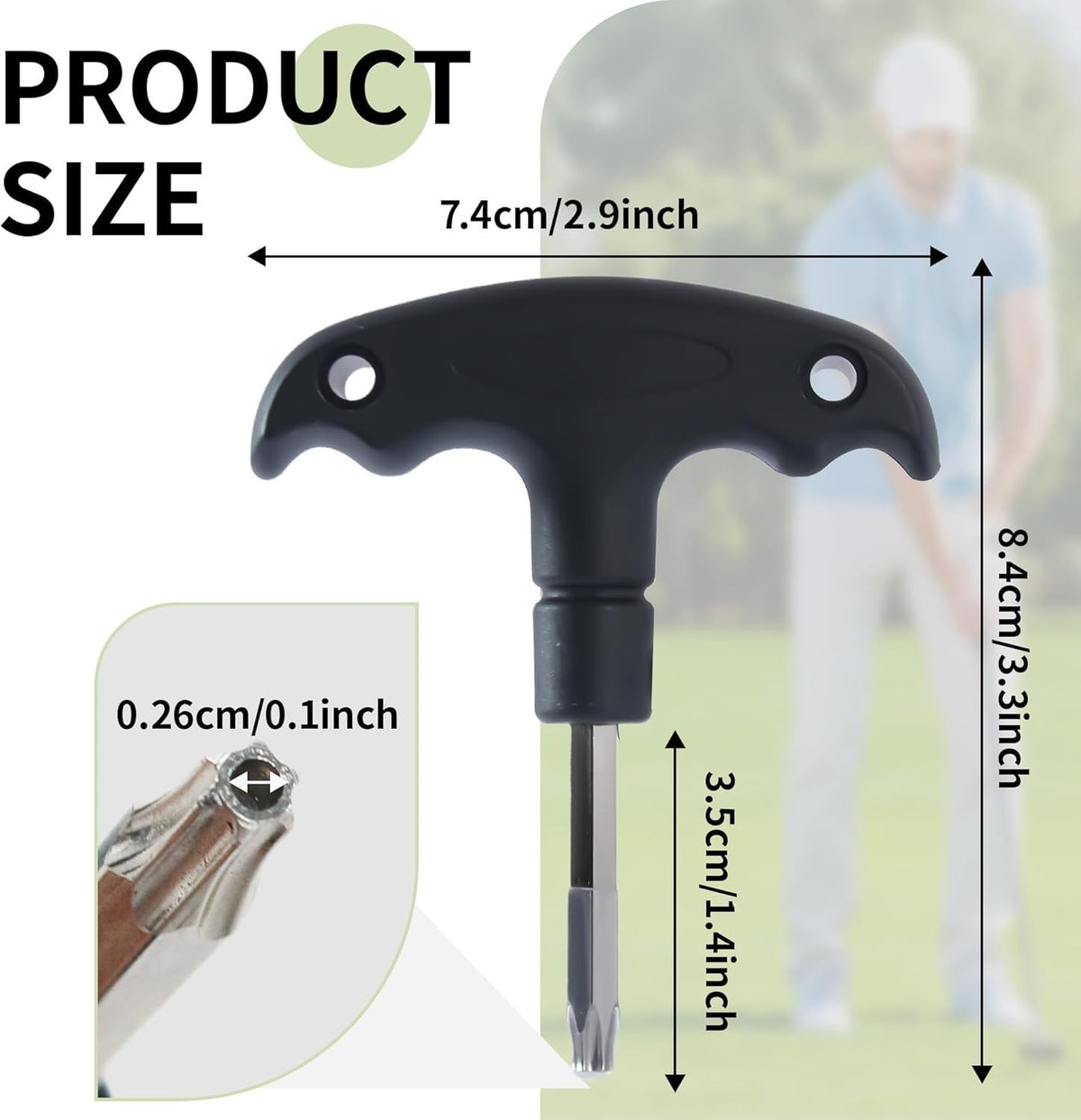 Golf Wrench Tool Stainless Steel Ergonomic Club Adjustment Tool