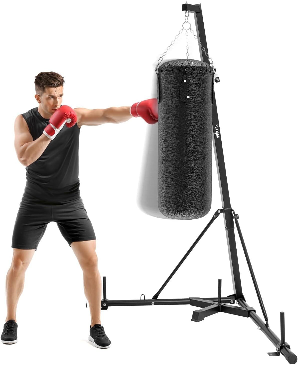 Stainless Steel Punching Bag Hanger with Swivel Chain and Snap Hooks - Heavy Duty Gym Equipment