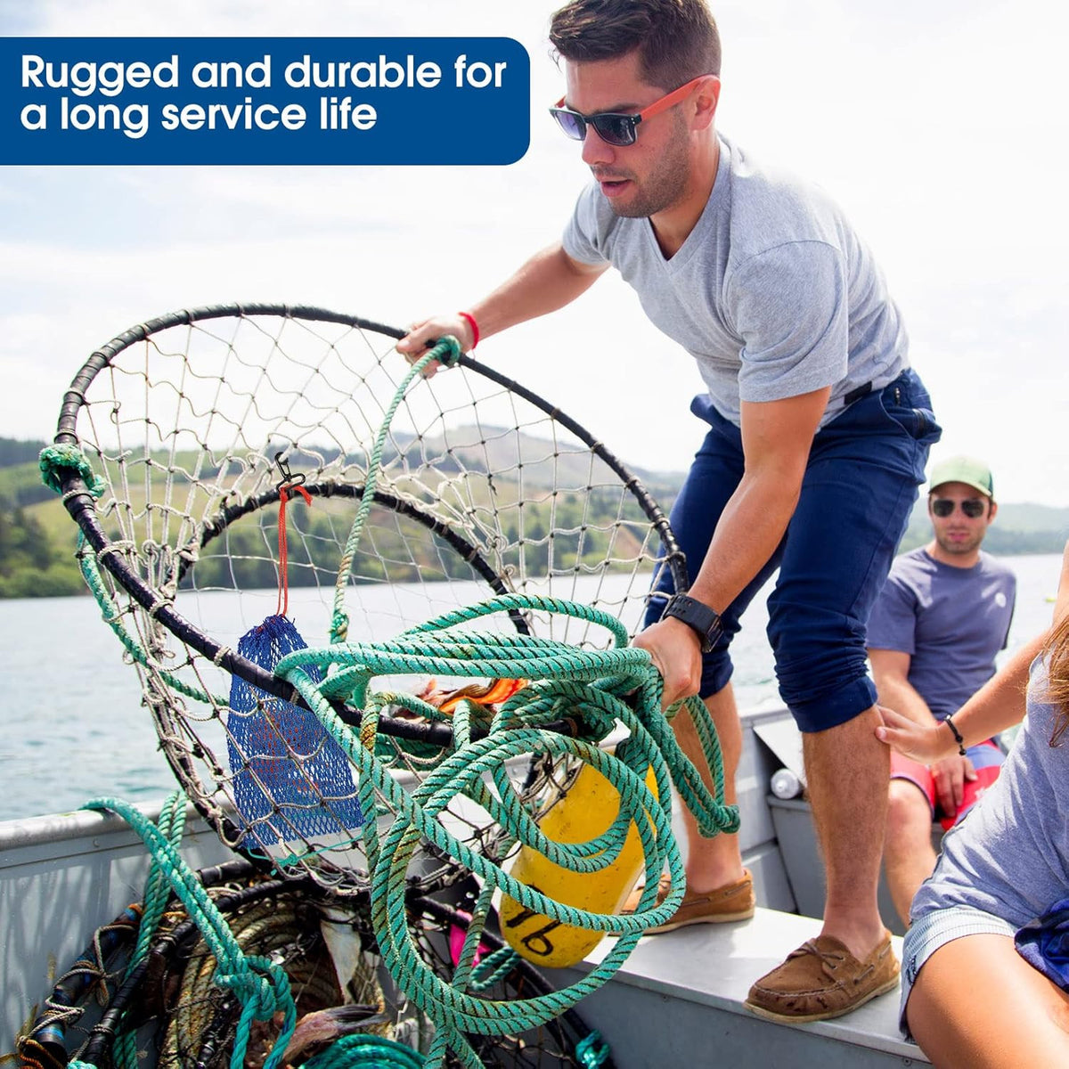 Crab Trap Bait Bags with Lockers - 6 Pcs Portable Fishing Mesh Bags