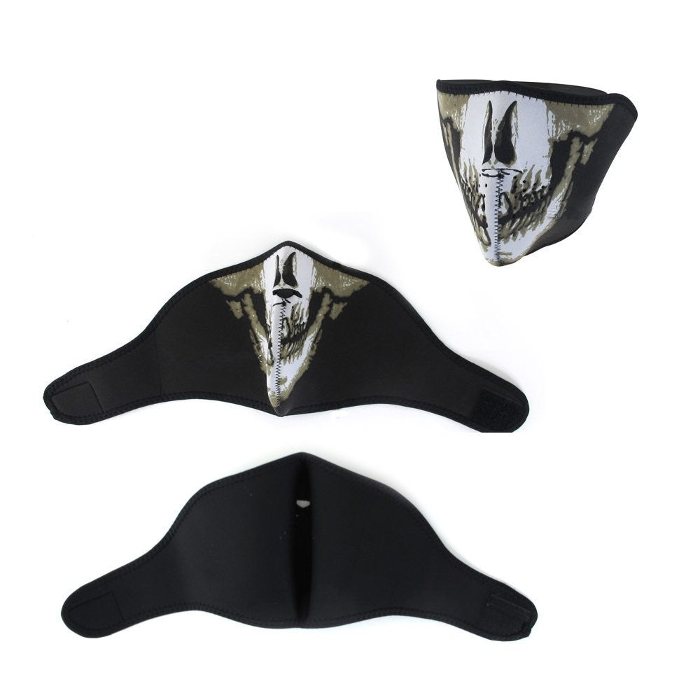 Half Face Mask Scarf for Cycling Motorcycle Skulls Unisex