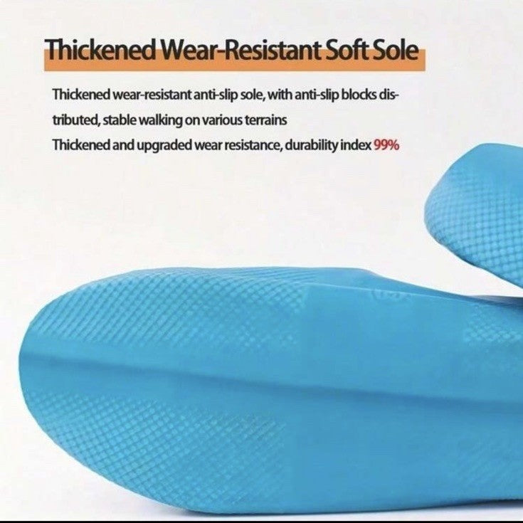 Reusable Waterproof White Latex Shoe Covers for Rain Boots - Unisex