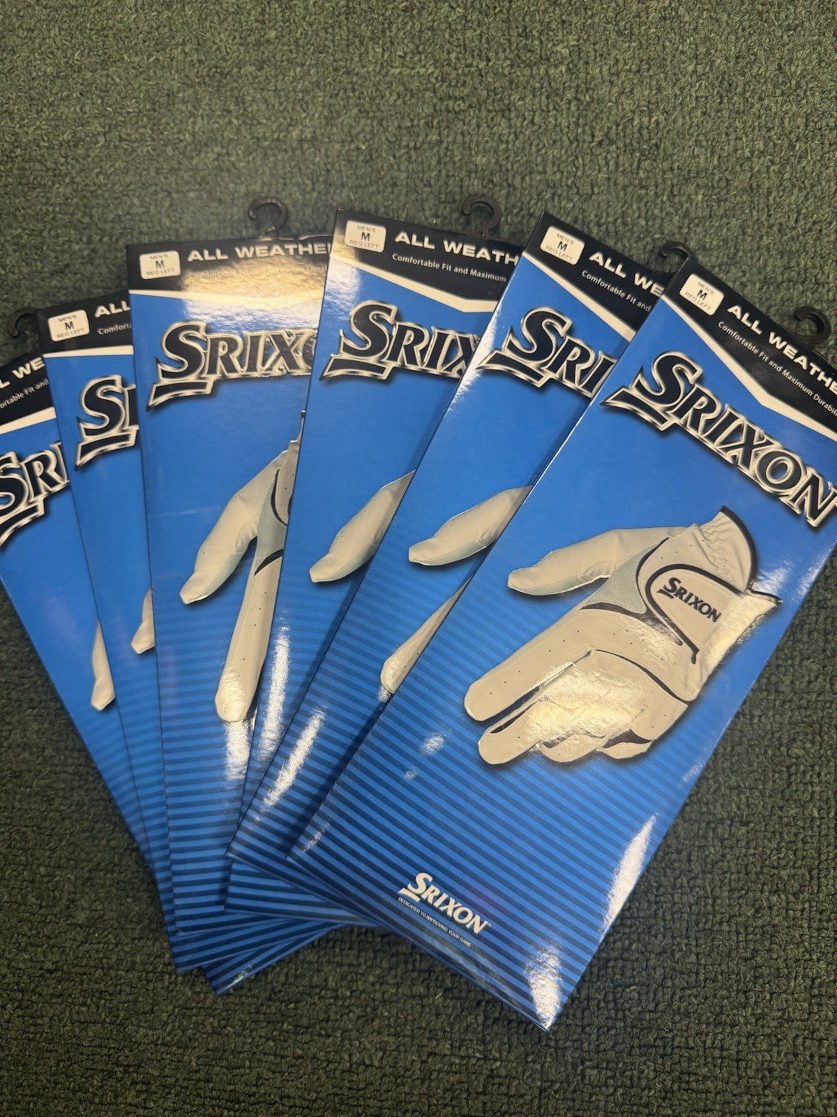 Men's Left-Hand All-Weather Golf Gloves 6-Pack - Medium Size