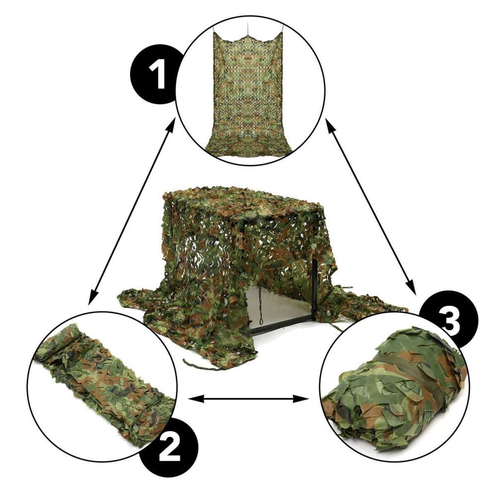 13x20ft Camouflage Netting Military Camo Sunshade Mesh for Hunting Camping & Car Cover