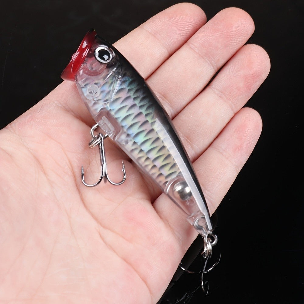 10pcs Popper Fishing Lures Topwater Hard Bait Swimbaits for Freshwater & Saltwater
