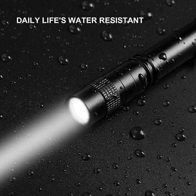 2PCS Mini Small LED Flashlight Penlight with Clip - Super Bright Torch for Pocket